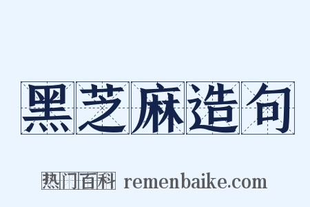 黑芝麻造句是什么意思的图片